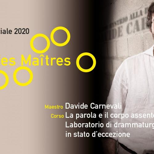 Ecole des Ma&icirc;tres 2020 : l'edizione speciale condotta da Davide Carnevali per la prima volta 