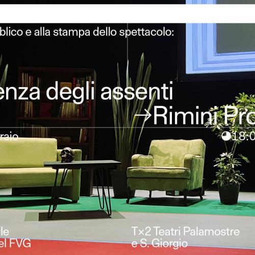 Presentazione al pubblico&nbsp;dello spettacolo del collettivo&nbsp;Rimini Protokoll (Berlino), La conferezna degli assenti