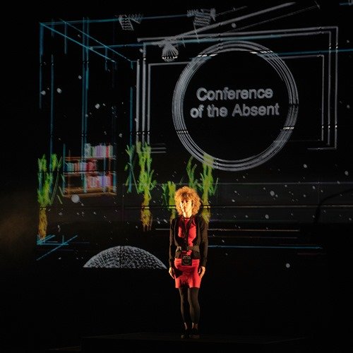 Presentazione al pubblico dello spettacolo La conferenza degli assenti / Rimini Protokoll